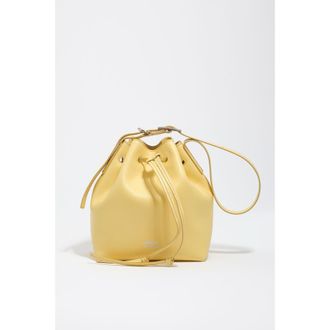 Bimba & Lola Large leather Carlino bucket bag in Banana at Nordstrom