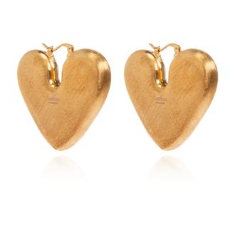 Jacquemus Oorstekers in hartvorm - Dames - Oorbellen - Geel - ONE Size - Accessoires
