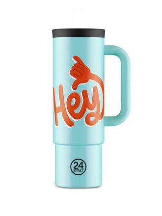 24 Bottles handle graphic straw cup (800ml) - unisex - stainless steel/Silicone - One Size - Blue