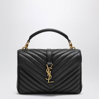 Saint Laurent Medium College bag in black quilted leather
