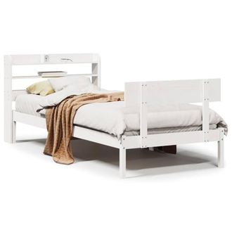 Berkfield Home Bed Frame without Mattress White 90x190 cm Single Solid Wood Pine