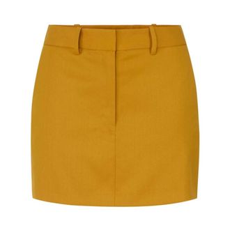 Elisabetta Franchi Dames, Rokken, Geel, Maat: XS Gabardine
