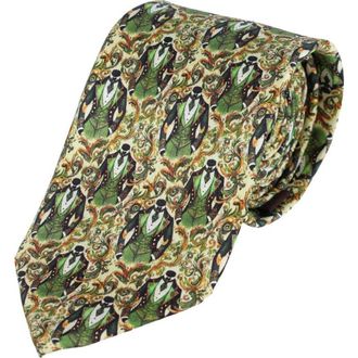 Trafalgar Store Big and Tall Shall We Dance Silk Novelty Neck Tie in Green at Nordstrom