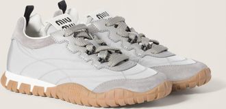 Miu Miu Tyre technical fabric and suede sneakers