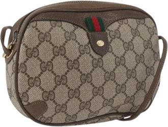 Gucci Pre-owned Vintage Schoudertas - Dames - Vintage Schoudertas - Beige - ONE Size - Leer - Vintage