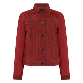 Moorer Leather Jackets, female, Red, Size: L Jacket