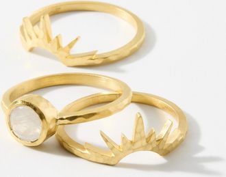 Satya Jewelry Womens Sun rings Set of 3