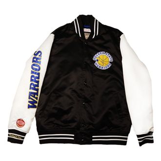 Mitchell & Ness x NBA Team Origins Varsity Satin Jacket Golden State Warriors OJBF4854-GSWYYPPPBKWH