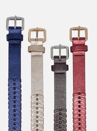 Nooki Design Womens Bradley Woven Belt-Pink - Size: ML