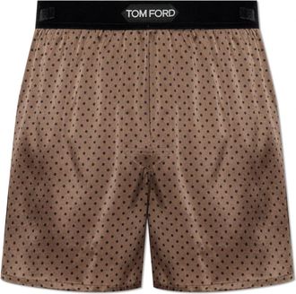 Tom Ford Zijden Boxershorts - Heren - Onderbroek - Bruin - M - Ondergoed