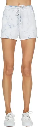 Michael Lauren Womens Michael Lauren Vito Marbled Sweatshorts Blue Cotton Drawstring JZZ325