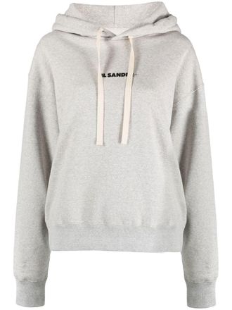 Jil Sander Hoodie met logoprint - Grijs