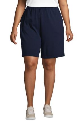 Lands End Sport Knit High Rise Shorts in Radiant Navy at Nordstrom, Size X-Large Short