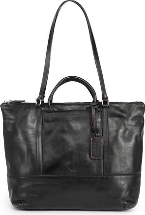 OLD TREND Crocus Genuine Leather Spacious Carryall Tote in Black at Nordstrom