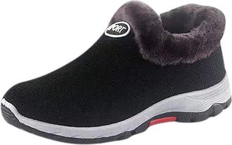 Generic Womens Arch Support Walking Trainers Womens Wide Fit Slip on Shoes Womens Shoes Sport Running Outdoor Plus Fitness Leisure Velvet Breathable Mesh Red 