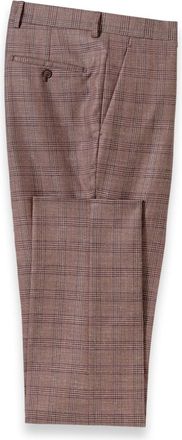 Paul Fredrick Plaid Wool Blend Flat Front Suit Pants