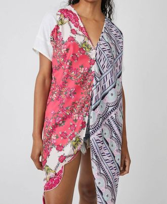 Free People Pick Your Scarf Maxi Tee In Pink Combo