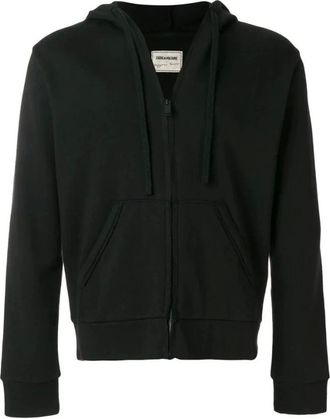 Zadig&Voltaire Hoodies & sweatvesten, Heren, Zwart, L, Evan Ross Zip Hoodie