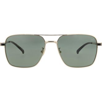 Dunhill 58mm Aviator Sunglasses in Gold Gold Green at Nordstrom Rack