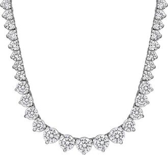 Rina Limor Silver 22.30 Ct. Tw. Created White Sapphire Tennis Necklace