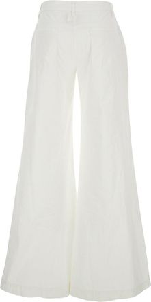 Merci Womens Trousers P401p White Cotton