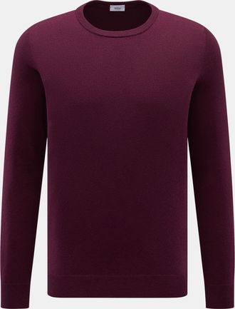 Braun Hamburg Men - Cashmere crew neck jumper burgundy