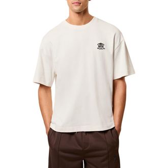 Reiss Rainer Embroidered T-Shirt in Off White at Nordstrom, Size Xx-Large