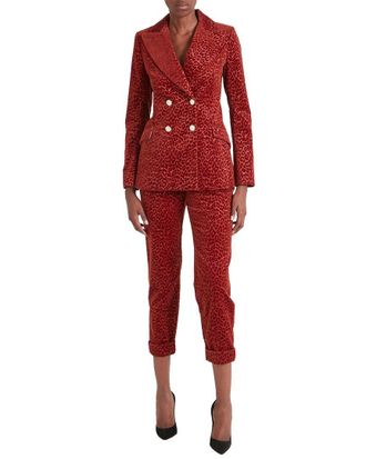 Temperley London Lynx Velvet Double Breasted Jacket