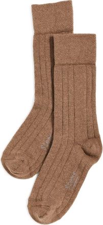 Stems Stretch Cashmere Crew Socks in Chestnut at Nordstrom