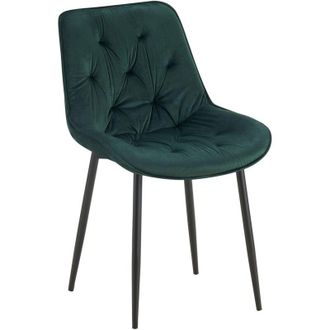 Clp Silla de comedor Wallace de terciopelo Verde