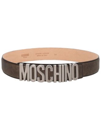 Moschino Dark Brown Smooth Leather Belt