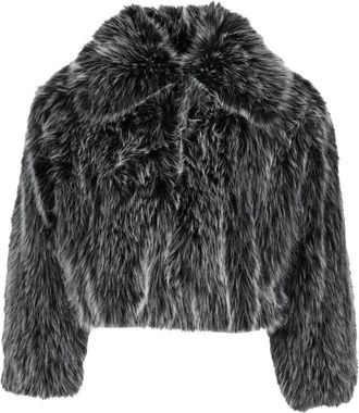 Michael Kors Faux Fur Blouson-jas - Dames - Jassen - Zwart - Maat: 2XS Poliester