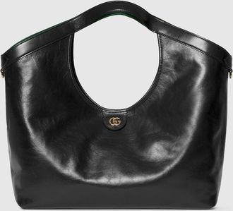 Gucci Giglio Large Tote Bag, Black, Leather