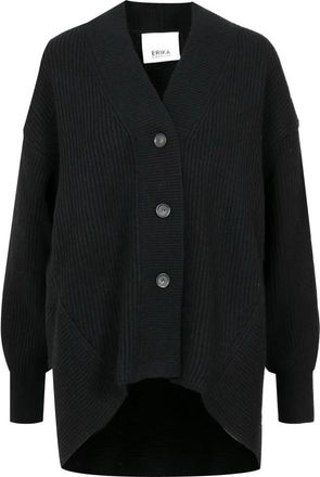 Erika Cavallini Semi Couture Zwarte Semi-Couture Cardigan - Dames - Vesten - Zwart - XS - Truien & Vesten