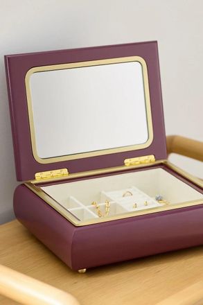 Anthropologie Mulberry Lacquered Jewelry Box