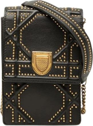 Dior Pre-owned Diorama Cross Body Bag - Dames - Vintage Schoudertas - Zwart - ONE Size - Leer - Vintage