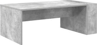 vidaXL Mesa De Caf&eacute; Gris Concreto 95 X 50 X 34 Cm Madera De Ingenier&iacute;a Vidaxl