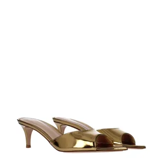 Gianvito Rossi Gold Leather Heels - Gold