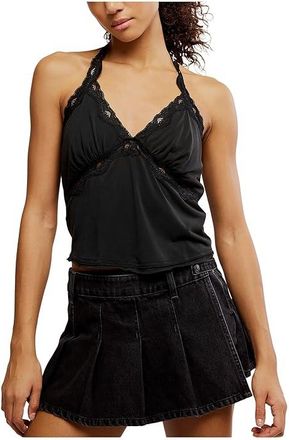 Free People Brooke Halter Womens Clothing Black : MD (Womens 8-10), Modal/Polyester