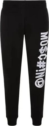 Moschino Logo Joggingbroek met Ribboorden - Heren - Sweatpants - Zwart - M - Katoen - Broeken