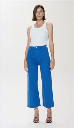 Pistola Denim Penny Crop In Ciel