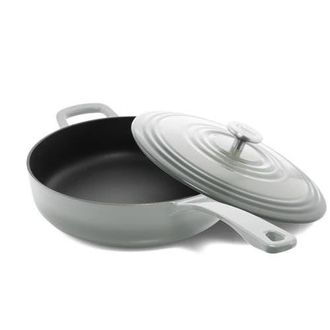 Chantal 5 qt. Round Cast-Iron Saute Skillet w/ Lid in Fade Gray at Nordstrom