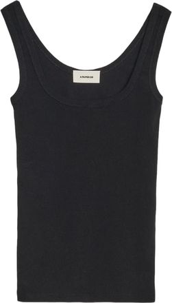 A Paper Kid scoop-neck tank top - women - Cotton - S - Black