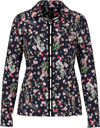 Marc Cain Bloemenprint Getailleerde Blouse - Dames - Zomerjassen - Veelkleurig - 2XL - Leer - Jassen