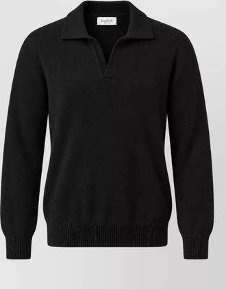 Laneus wool cashmere polo shirt