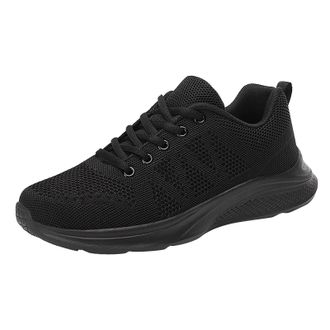 Generic 2026 Running Shoes Women Mesh Breathable Casual Work Travel (Black, 4.5)