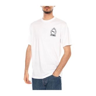 Puma Graphic Relaxed Tee - Sport - Hombre - Blanco - L