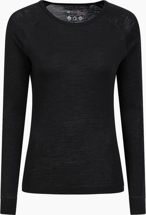 Mountain Warehouse Womens Mountain Warehouse Womens/Ladies Merino II Thermal Top - Black - Size: 18