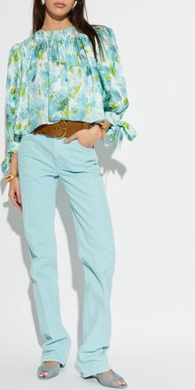 Chlo&eacute; Silk Top, Womens, Blue