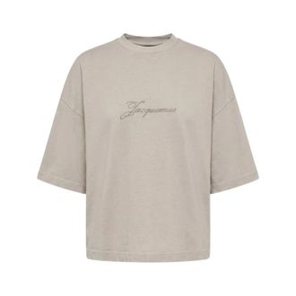 Jacquemus T-Shirts, female, Brown, Size: S Le T-shirt Pigmento
